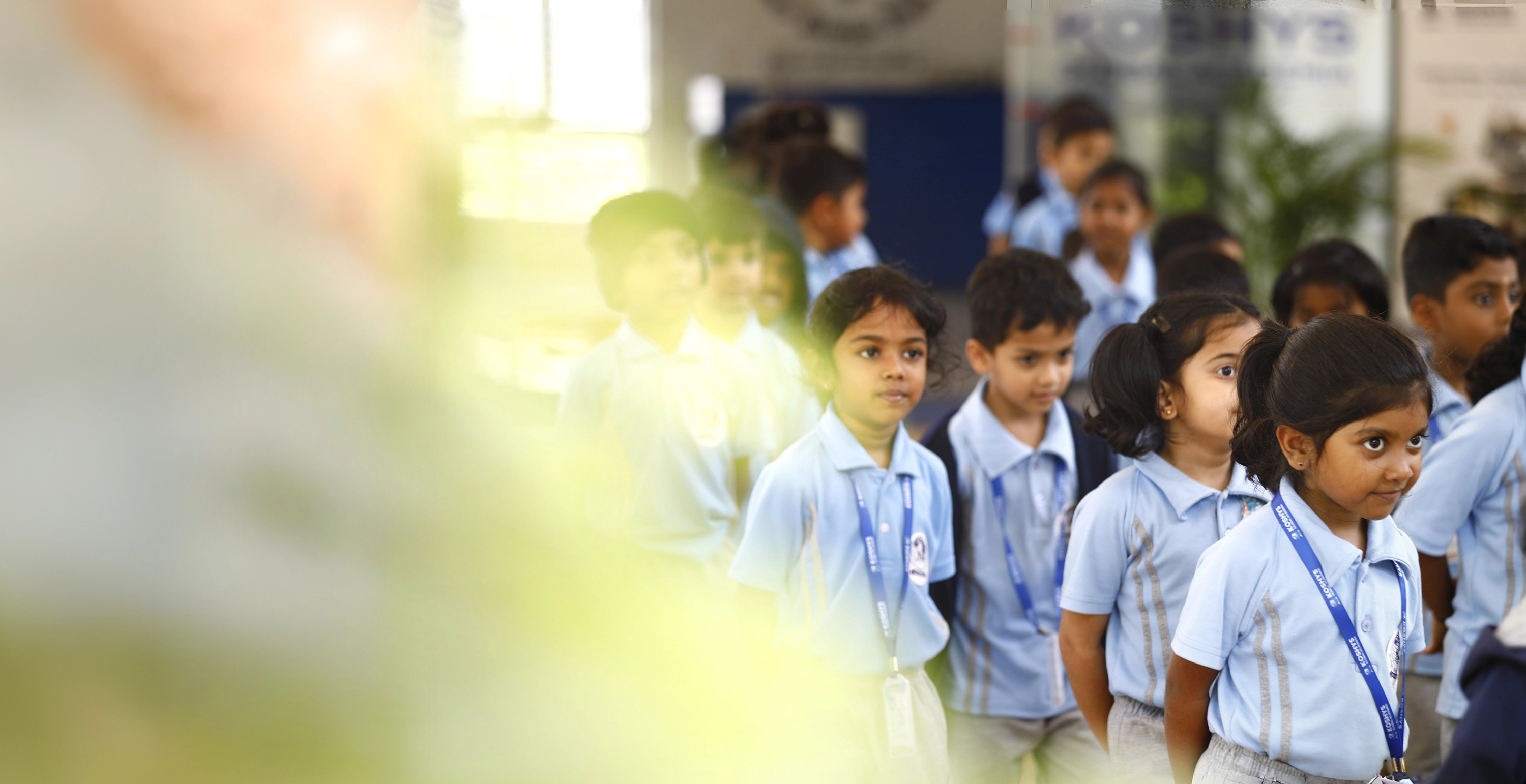 Students participating in a school event